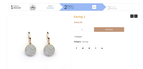 Step 2 selected earring item page