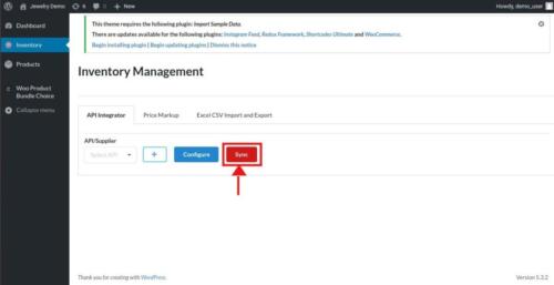 Sync API integrator update