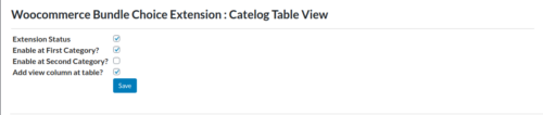 Admin side table view settings