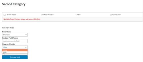 Add more field on table view